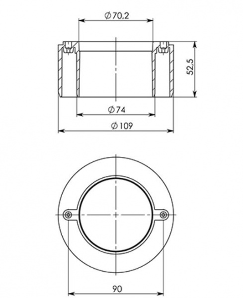 Перехідник Gidrolica для лотка пластикового Light DN95 H53 18062