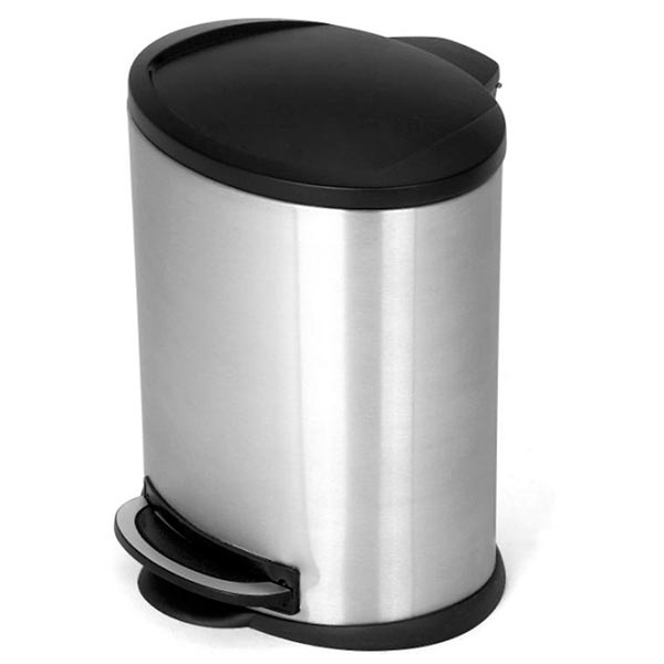 Ведро для мусора с педалью Trento 5 л полированное