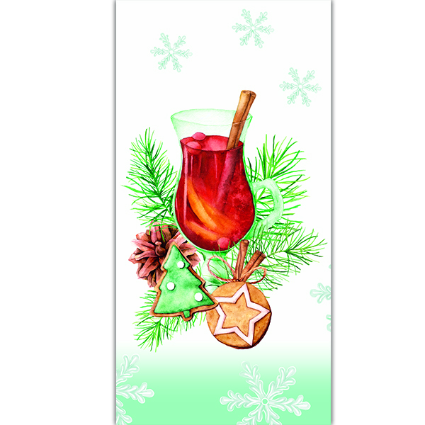 Серветки столові Silken Глінтвейн та шампанське 33х33 см 10 шт.