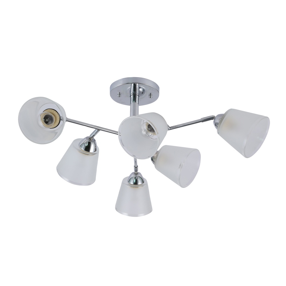 Люстра Miorro Comfort металл/стекло 6x40 Вт E27 хром 51-311-030