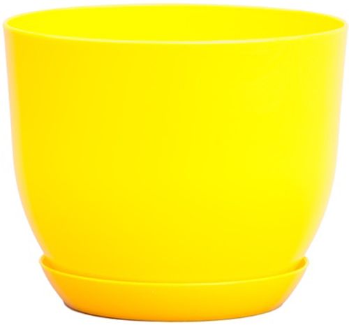 Горшок Оранжерея для цветов «Классик» круглый 5л желтый 