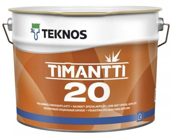 Фарба інтер'єрна акрилатна TEKNOS TIMANTTI 20 база 1 напівмат білий 2,7л 