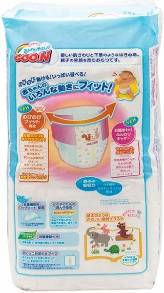 Подгузники-трусики Goon для девочек XL 40 шт. 12-20 кг