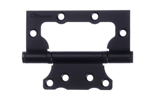 Петля Elephant накладная 100x75x3 мм матовый черный универсальная 1 шт.