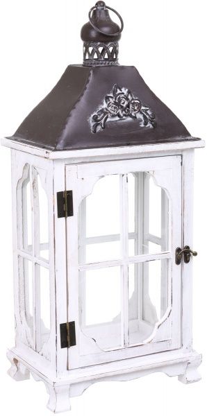 Подсвечник-фонарь Стокгольм деревянный 25,5х17х57 см