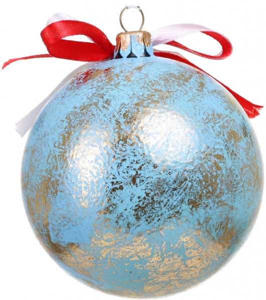 Шар новогодний Декупаж d 80 мм в ассортименте