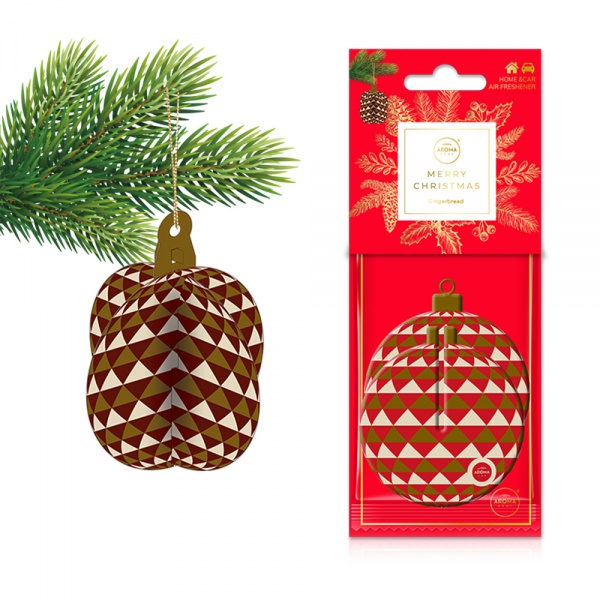 Ароматическое саше Aroma Home Рождественский шарик красный Xmass Cellulose 3D красный 