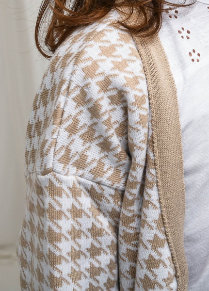 Кардиган для девочки ART KNIT Лапки р.158152 бежевый 