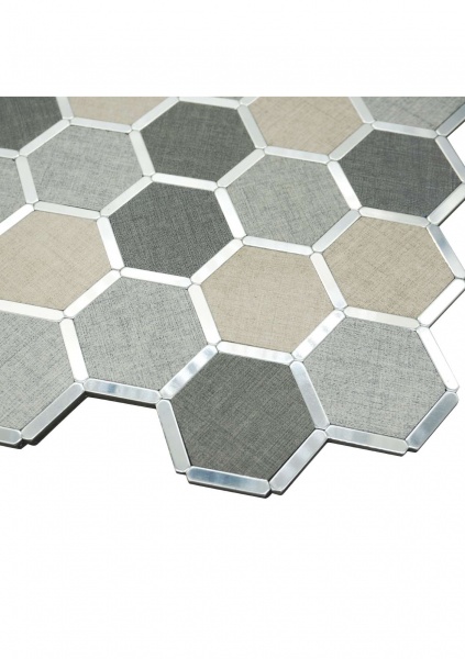 Декоративная панель EMERGO самоклеющая Шестиугольник Серый Home Inspire 