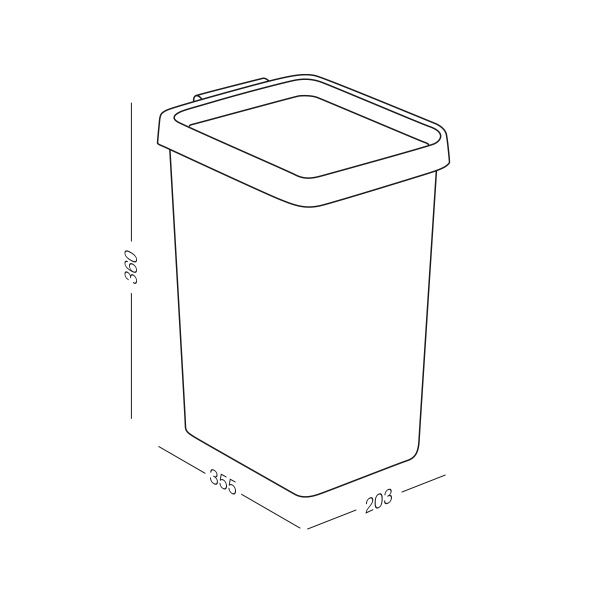 Відро MVM BIN-02 бежевий 12 л бежевий BIN-02 12L Beige