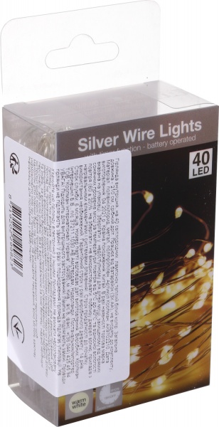 Электрогирлянда Aх9702210 встроенный светодиод (LED) 40 ламп 2,1 м 