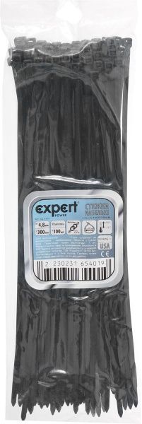 Стяжка кабельная Expert Power 4.8х300 мм 100 шт. черный 