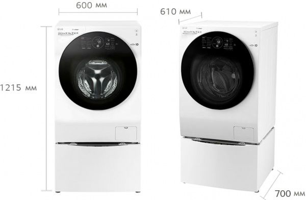 Стиральная машина с сушкой LG TWINWash FH6G1BCH2N/FH8G1MINI3