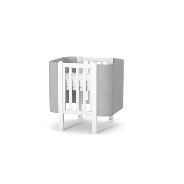 Ліжечко дитяче Veres Монако Велюр біло-сірий 05.3.1.212.17