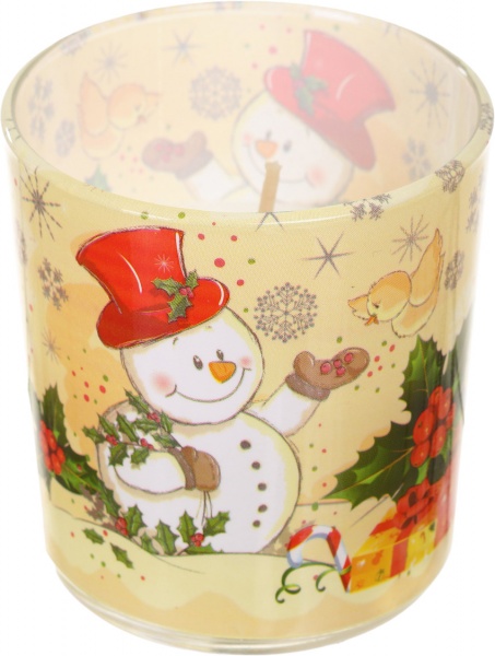 Свеча в стакане Admit ароматическая Snowman 1341 