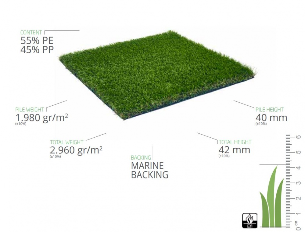 Искусственная трава Orotex Elite 40 4м