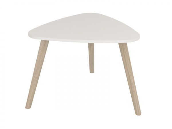 Стол журнальный Соло белый 700x700x470мм Пехотин 