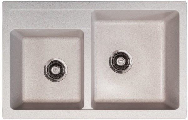 Мойка для кухни Metalac Х granit-QUADRO PLUS 2 D бежевая 