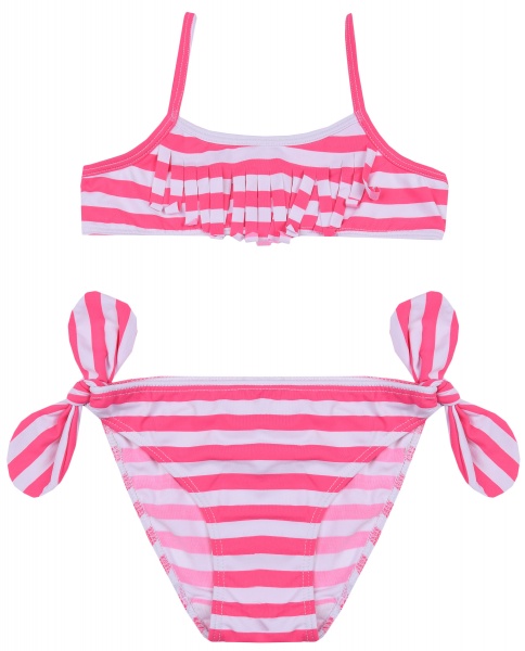 Купальник для дівчаток Bibo 8002 р.104 рожевий із білим 