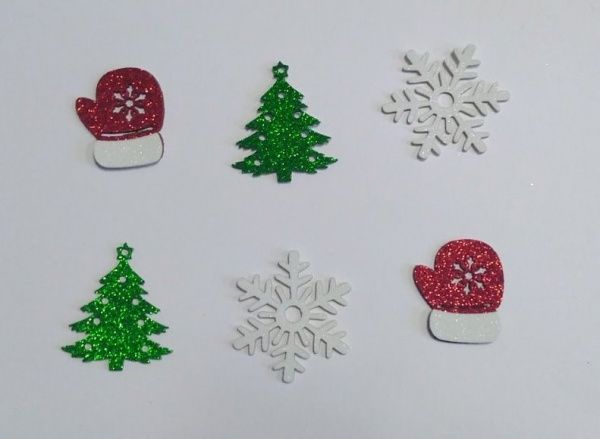 Набор декоративных изделий Зимний 6 шт. 125144 Діамантові ручки