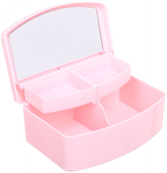 Органайзер для косметики із дзеркалом NR 17610004 рожевий 