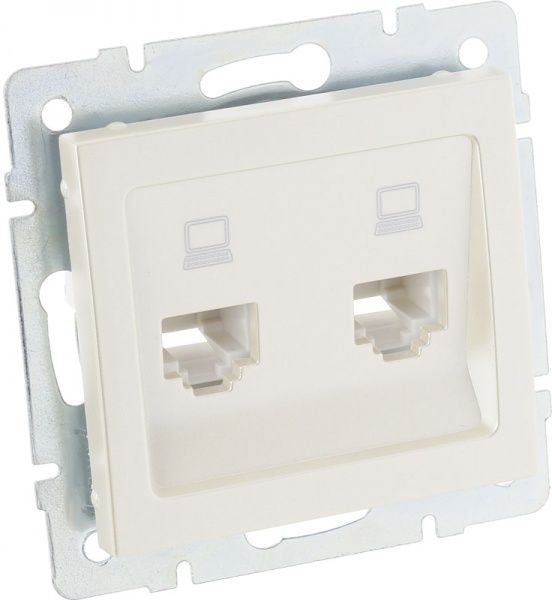 Розетка комп’ютерна Lezard Rain перлинно-білий 703-3088-141