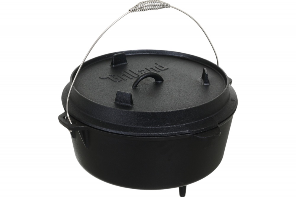 Казан Grilland 12 л чугунный туристический с крышкой UHR111704