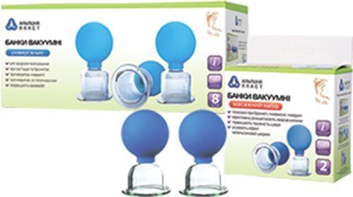 Банки массажные Укрмедіка вакуумные антицелюлитные 2 шт. 
