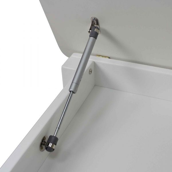 Столик Yuliana Woody 60 х 60 белый с пеналом синяя столешница 12013361