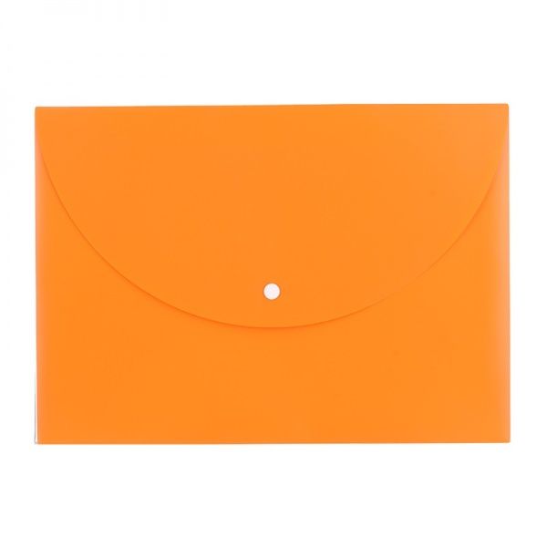 Папка на кнопке EF10202 А4-FC непрозрачная Неон (180 мкм) оранжевая Deli