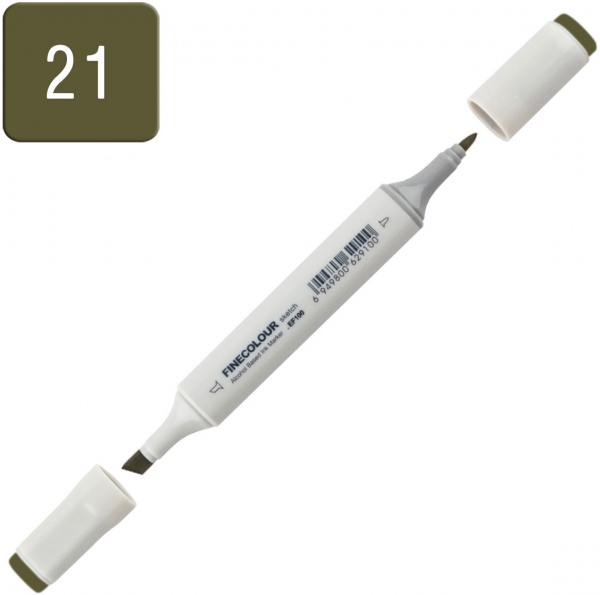 Маркер спиртовий FINECOLOUR Sketch EF100-21 темно-оливковий 