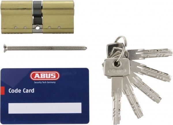 Цилиндр Abus D15 35x35 ключ-ключ 70 мм матовая латунь