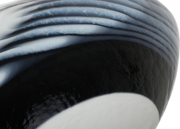 Фруктовница Yalos Murano ANDALUSIA 19 см слоновая кость с черной филигранью 