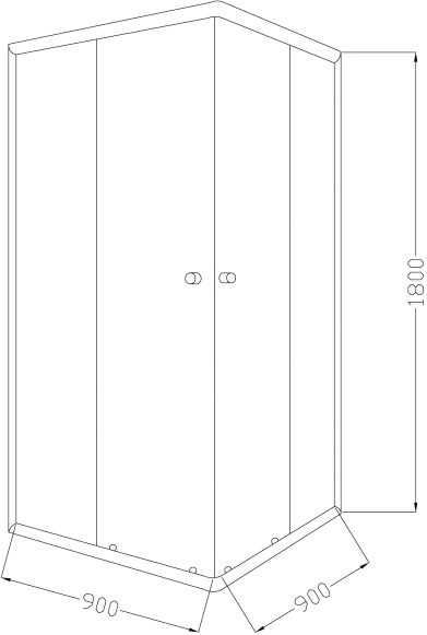 Душевое ограждение Invena Parla 90x90x180 см AK-48-191