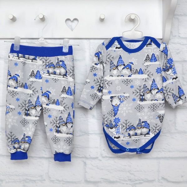 Комплект Blanka Гномы серый р.86 12841 