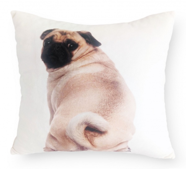 Подушка декоративна Пес Мопс 45x45 см Selena 