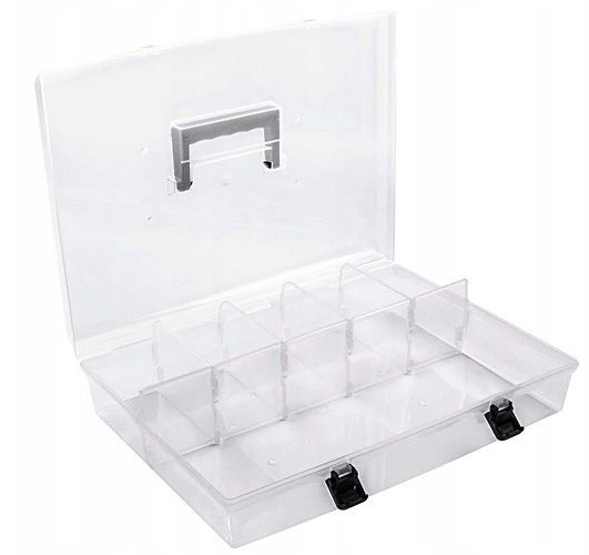 Органайзер для дрібних деталей для метизів Prosperplast прозорий (400x298x85) 6 секцій (NUN16) 16
