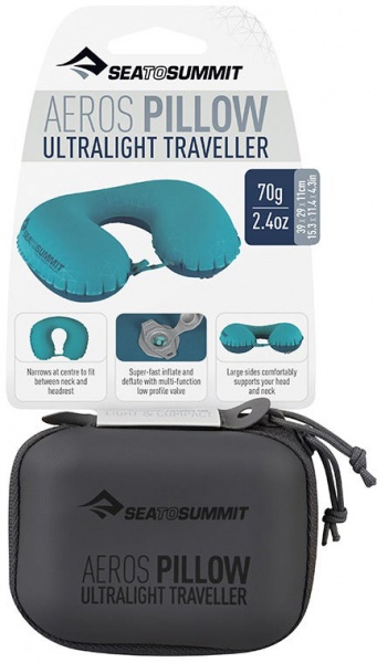 Подушка надувная Sea To Summit Aeros Ultralight Pillow Traveller STS APILULYHAGY черный