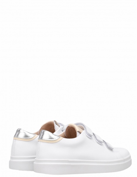 Кеди дитячі унісекс MiracleMe р.34 білий із сріблястим 0121-106Х 