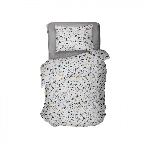 Комплект постільної білизни 1,5 Terrazzo білий UP! (Underprice) 