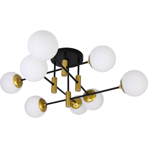 Світильник стельовий Hopfen 40 Вт чорний/золото Balle C8 - GBK 