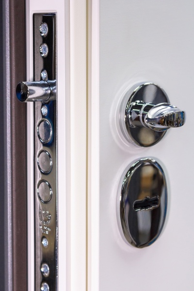 Дверь входная Булат Статус 245 графит матовый / белый супермат 2050x850 мм левая