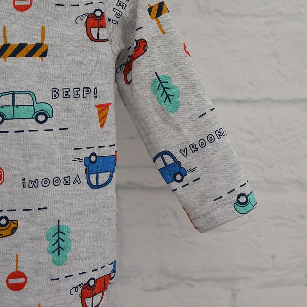 Боди детское для мальчика Blanka Авто р.92 серый 110127 