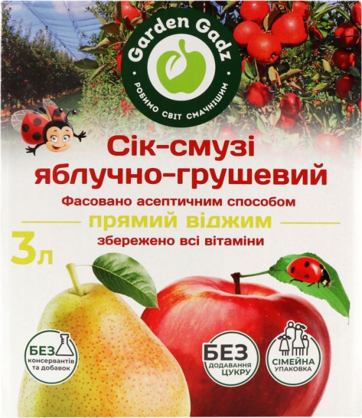 Сок-смузи Gadz яблочно-грушевый 3 л 
