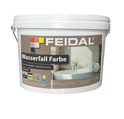 Фарба силіконова Feidal Wasserfall Farbe прозора глибокий мат база під тонування 2,5л