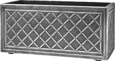 Горшок пластиковый Lead Effect Trough прямоугольный 59л серый 