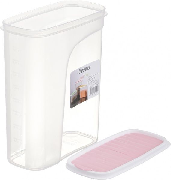 Контейнер с крышкой Sand 2,5 л розовый G-288 Flamberg Smart Kitchen