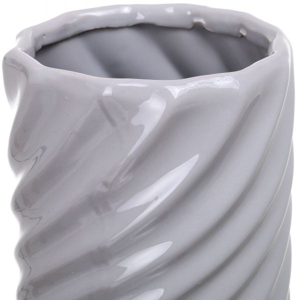 Ваза керамическая серая Space 12,5х12,5х36 см