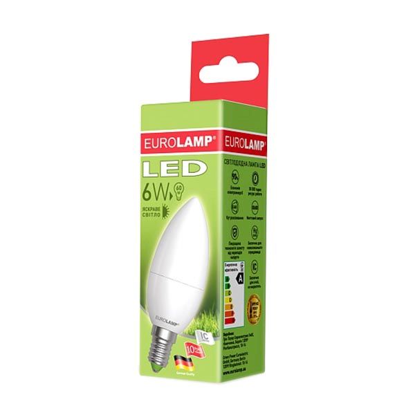 Лампа светодиодная Eurolamp Candle 3 шт./уп. 6 Вт C37 матовая E14 220 В 4000 К MLP-LED-CL-06144(3) 