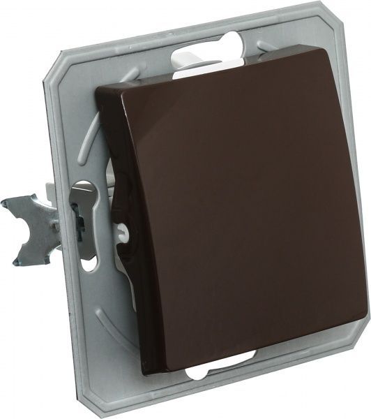Вимикач одноклавішний TEM Ekonomik без підсвітки 10 А 250В шоколадний SE10CBXO-U